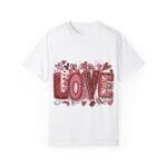 Özel Love Temalı Beyaz Tişört