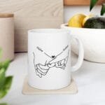 Sevgiliye Eşe Özel İstenilen İsim Yazılabilen Beyaz Seramik Bardak