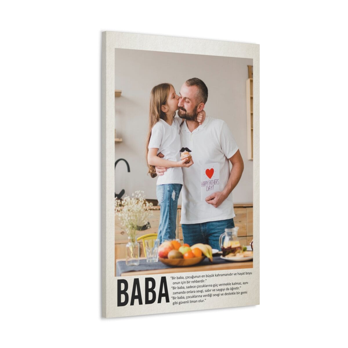Kişiye Özel Baba Temalı Kanvas Tablo
