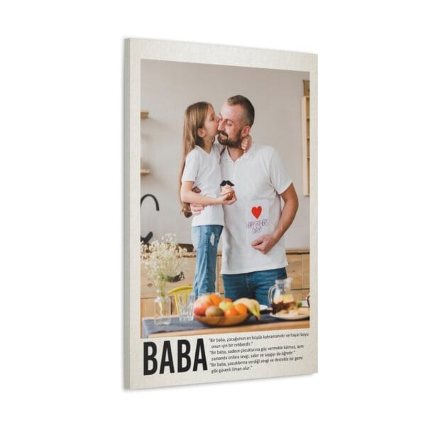 Kişiye Özel Baba Temalı Kanvas Tablo