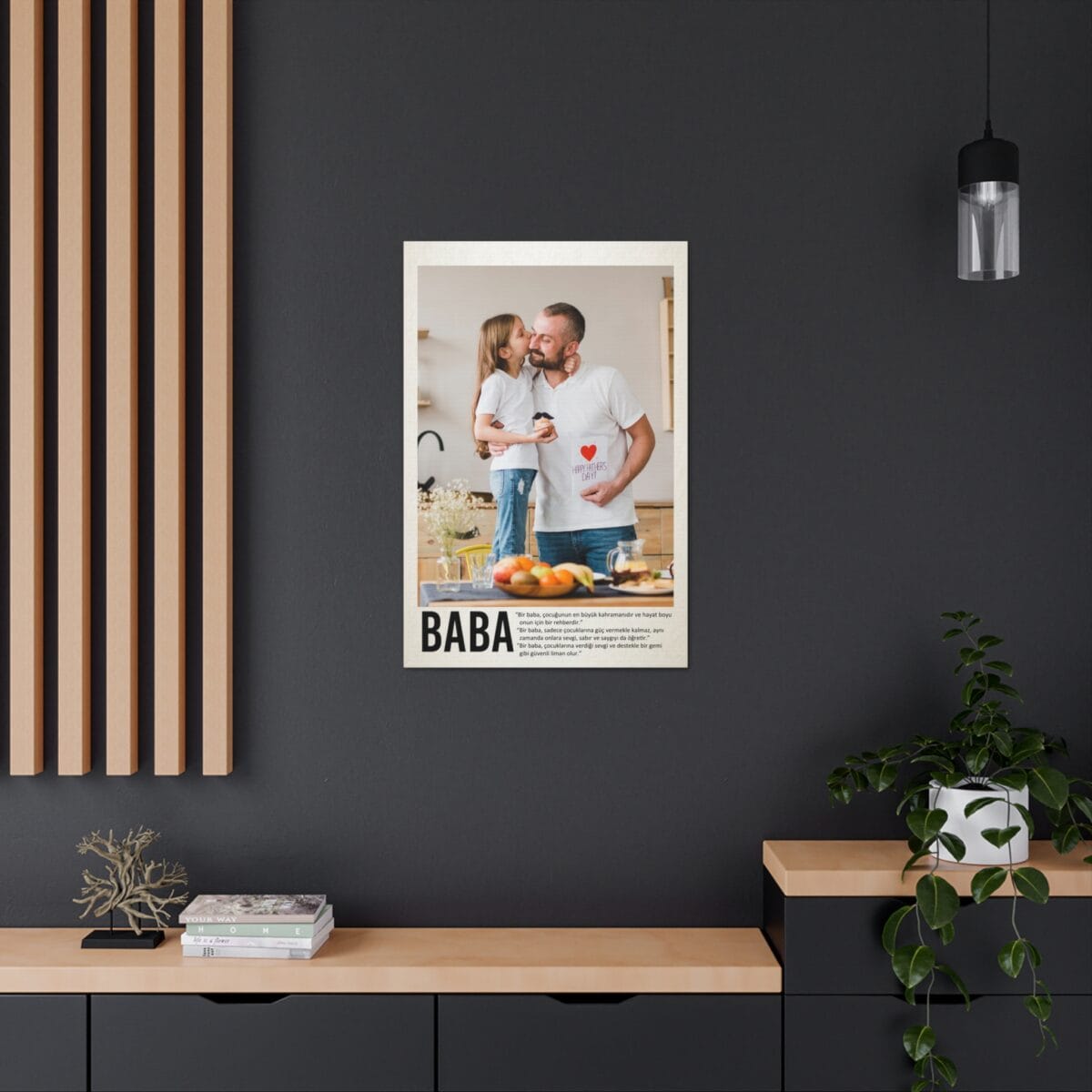Kişiye Özel Baba Temalı Kanvas Tablo
