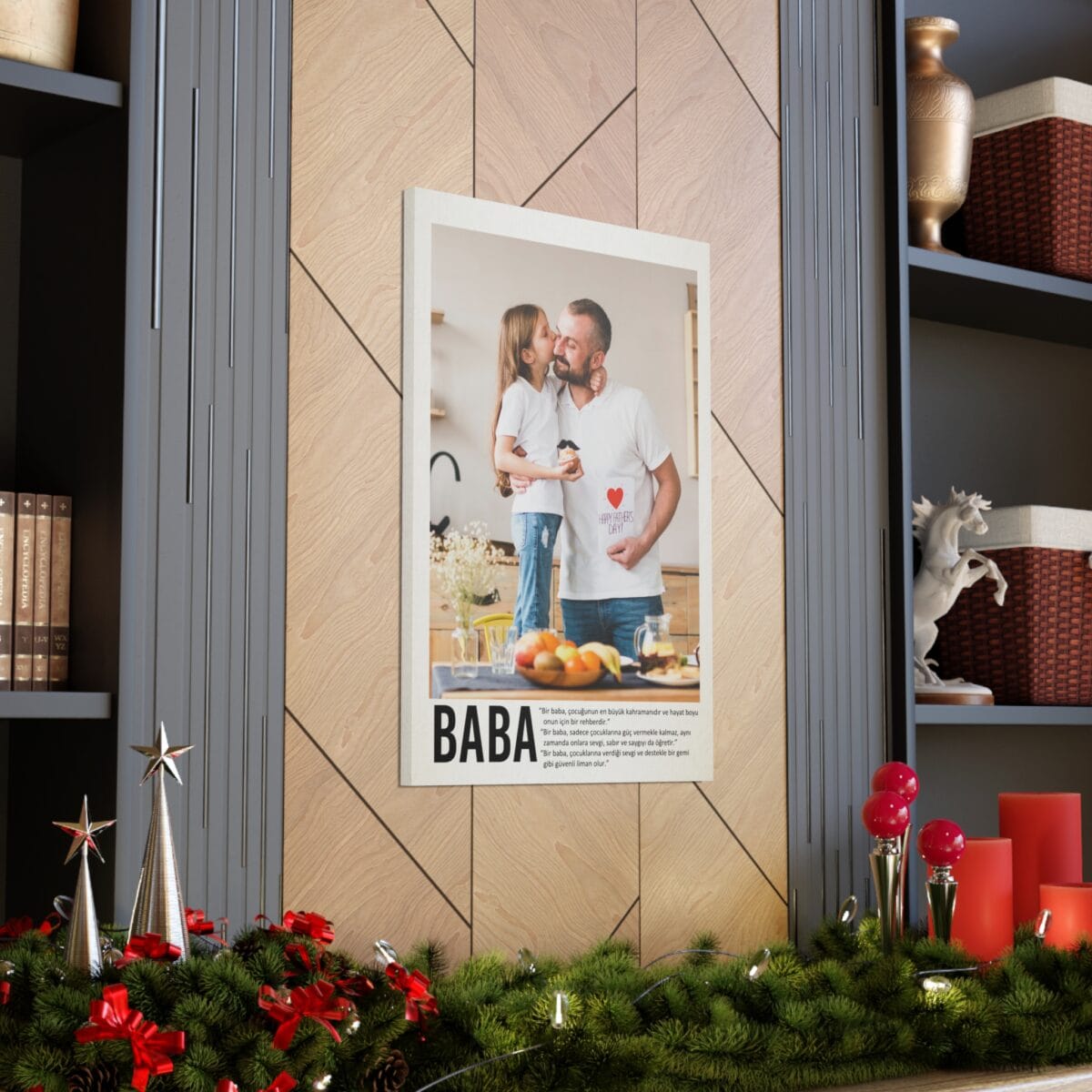 Kişiye Özel Baba Temalı Kanvas Tablo