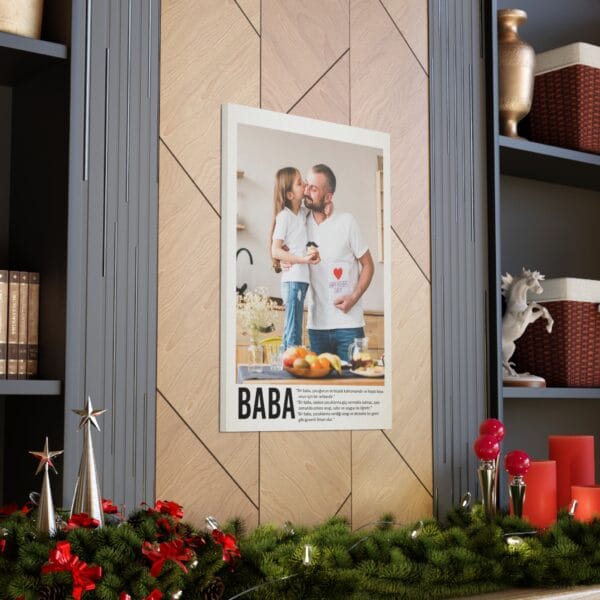 Kişiye Özel Baba Temalı Kanvas Tablo