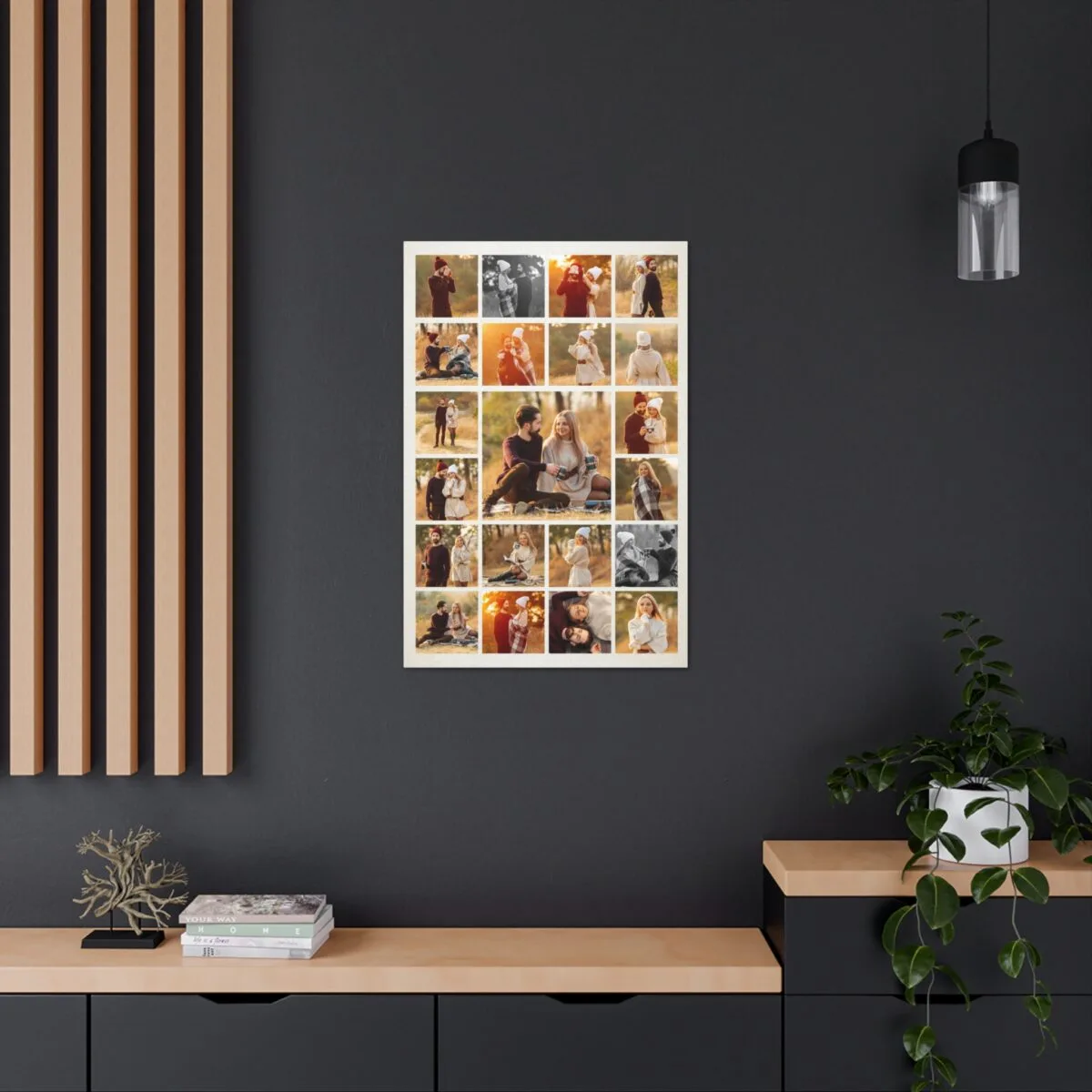 21 Fotoğraflı Kolaj Kanvas Tablo