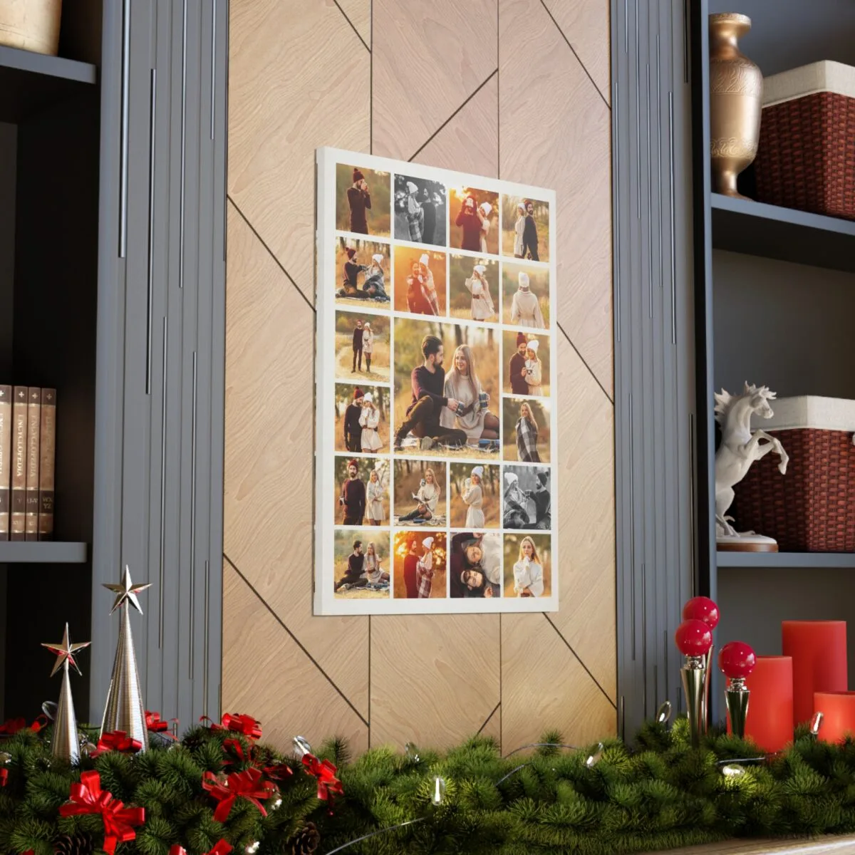 21 Fotoğraflı Kolaj Kanvas Tablo