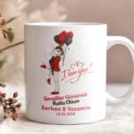Sevgililer Gününe Özel tasarımlı Özel Kupa Bardak Sevgiliye Hediye #33