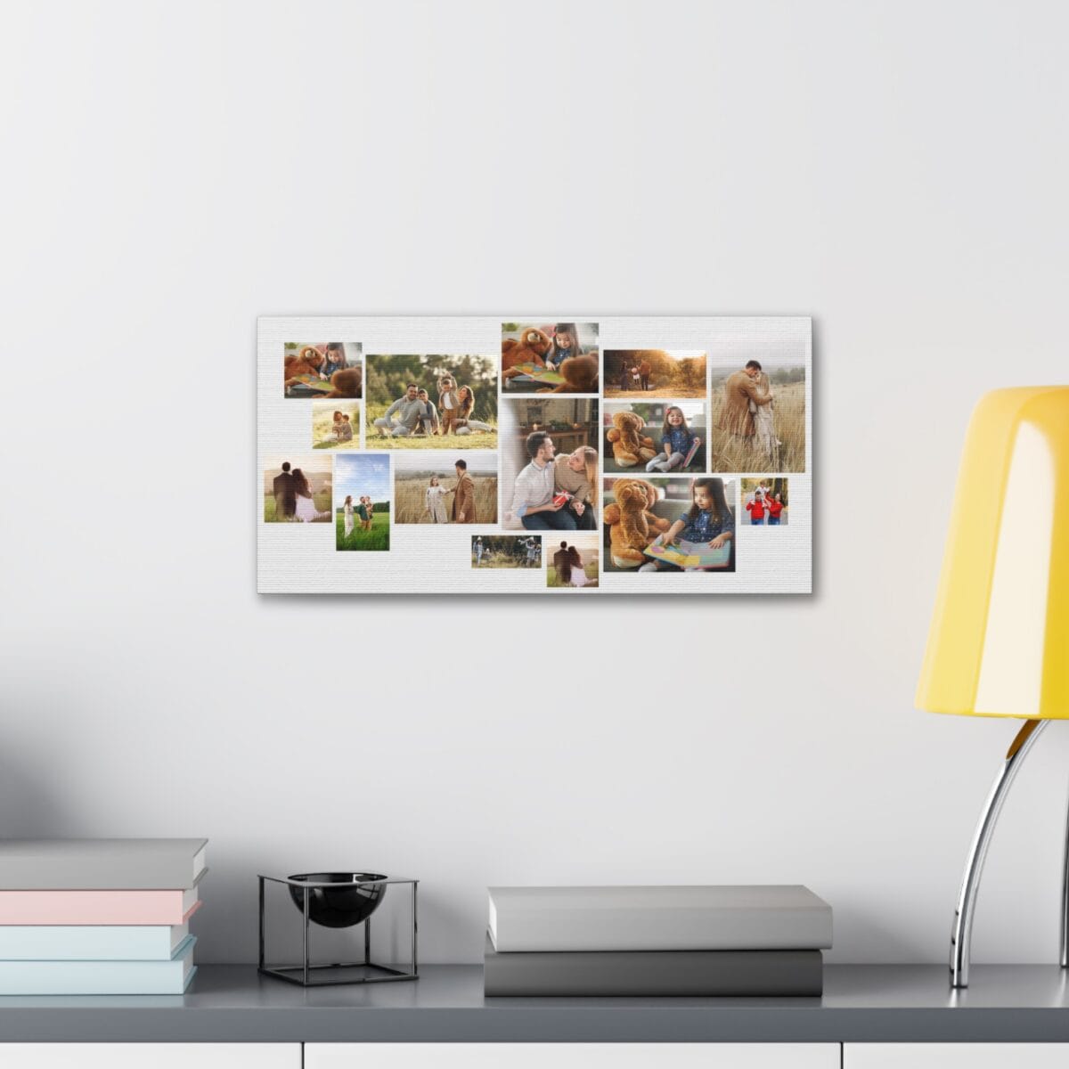 16 Fotoğraflı Kolaj Kanvas Tablo
