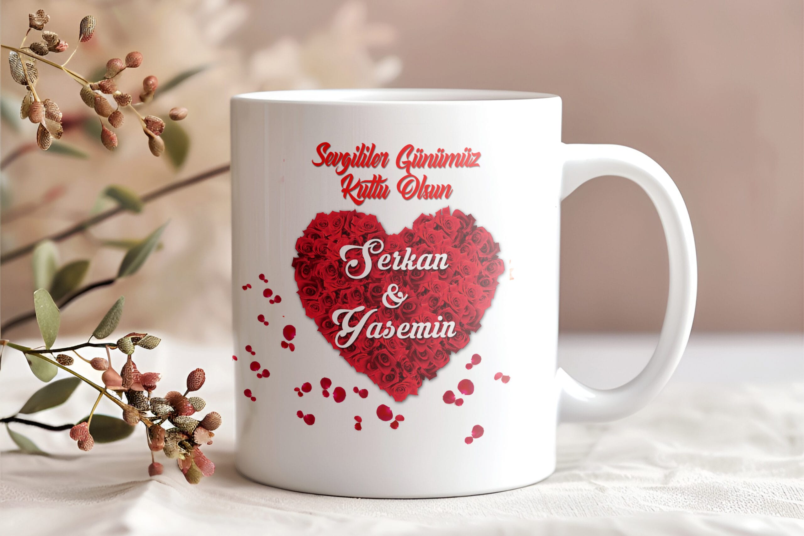 74 Sevgililer Gününe Özel tasarımlı Özel Kupa Bardak Sevgiliye Hediye #72 - Görsel 1