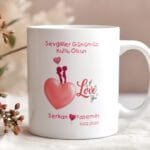 Sevgililer Gününe Özel tasarımlı Özel Kupa Bardak Sevgiliye Hediye #82
