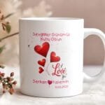 Sevgililer Gününe Özel tasarımlı Özel Kupa Bardak Sevgiliye Hediye #87
