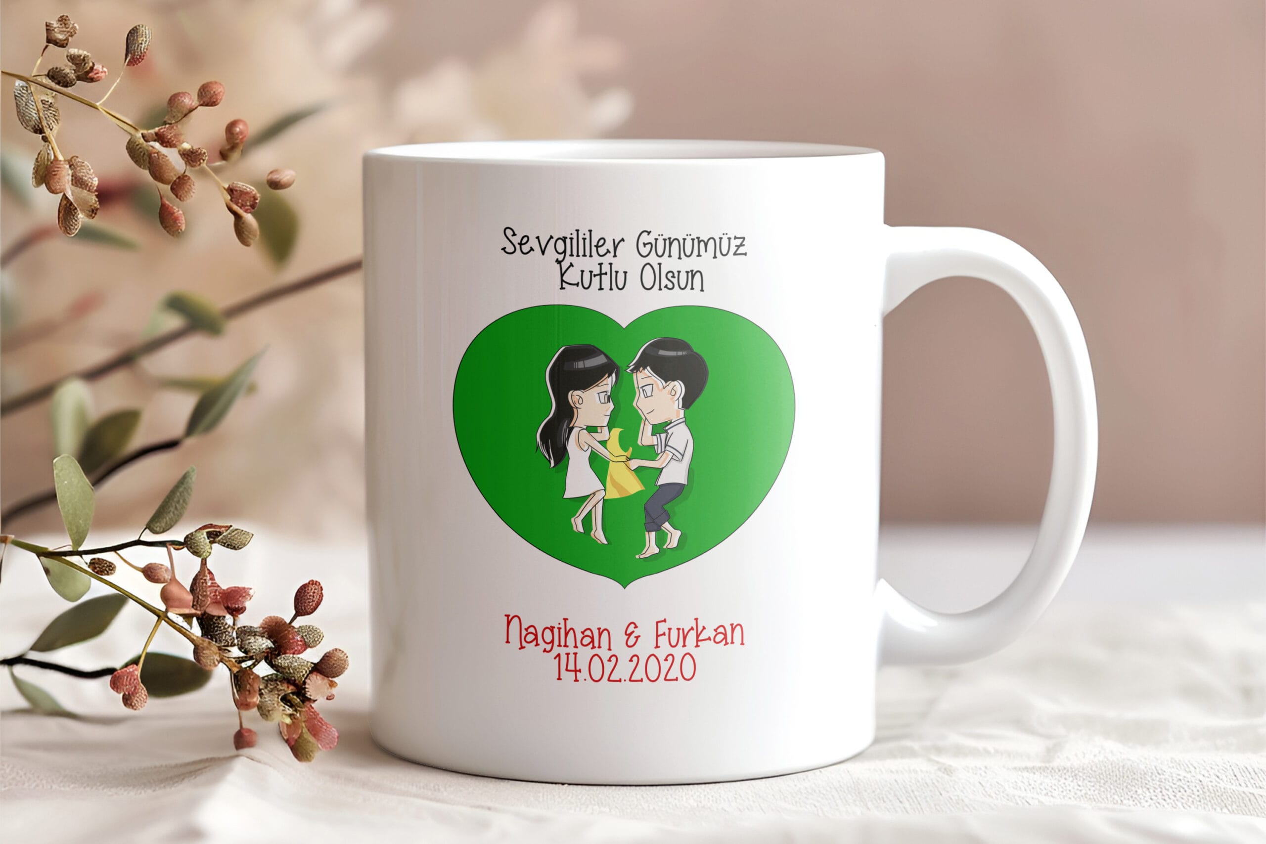 99 Sevgililer Gününe Özel tasarımlı Özel Kupa Bardak Sevgiliye Hediye #96 - Görsel 1