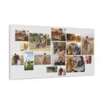 16 Fotoğraflı Kolaj Kanvas Tablo