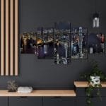 Gece Manzarası Parçalı Kanvas Tablo