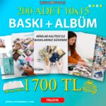 Klasik Fotoğraf Baskı -200 Adet 10x15 cm+ Albüm Hediyeli