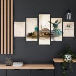 Mevlana Parçalı Kanvas Tablo