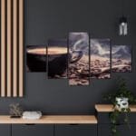 Kahve Çekirdekleri Ve Fincan Kanvas Tablo