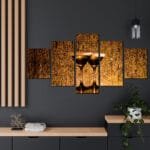 Kadehler Parçalı Kanvas Tablo