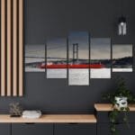 İstanbul Boğazı Parçalı Kanvas Tablo