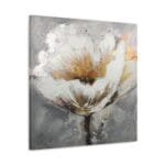 Altın Tohumlu Beyaz Çiçek kanvas tablo