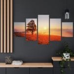 Gün Batımı Parçalı Kanvas Tablo