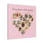 16 Fotoğraflı Kalp Kanvas Tablo