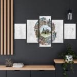 Eski İstanbul Parçalı Kanvas Tablo