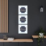 Sabret Şükret Dua Et yazılı Süngerli Mdf Tablo