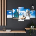 Mevlana Türbesi Parçalı Kanvas Tablo