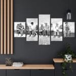 Gökdelende Öğle Yemeği Parçalı Kanvas Tablo