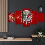 Osmanlı Tuğrası Ve Ay Yıldız Kanvas Tablo