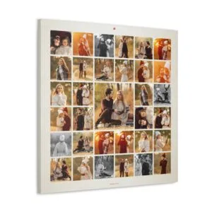 33 Fotoğraflı Kolaj Kanvas Tablo