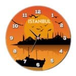 İstanbul Gün Batımı Kanvas Duvar Saati