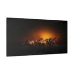 Gün Batımında Koşan Atlar kanvas tablo