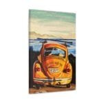 Turuncu Vosvos temalı kanvas tablo