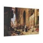 Kahirede Halı Pazarı kanvas tablo