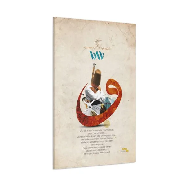Vav ve Semazen kanvas tablo