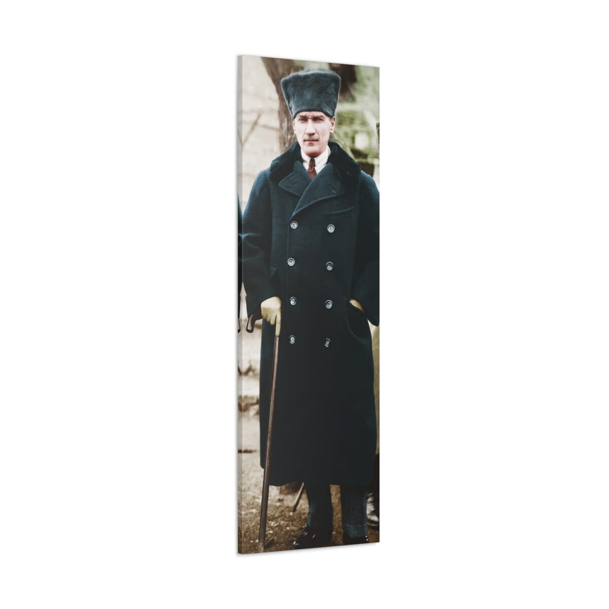 Bastonlu Atatürk Kanvas Tablo
