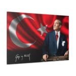 atatürk bayrak kanvas tablo