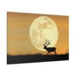 Ay ve Geyik kanvas tablo