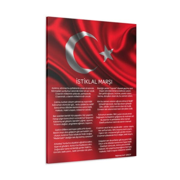 istiklal marşı kanvas tablo