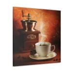 Dumanı Tüten Kahve Fincanı kanvas tablo