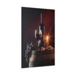 Kırmızı Şarap ve Üzümler kanvas tablo