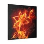 Ateş ve Çiçek kanvas tablo
