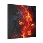 Ateş ve Yapraklar kanvas tablo