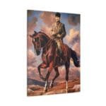 at üzerinde atatürk kanvas tablo