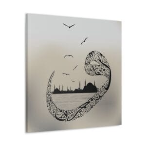 Vav ve İstanbul kanvas tablo