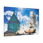 Mevlana Türbesi ve Semazen kanvas tablo