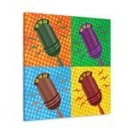 Renkli Mikrofonlar kanvas tablo