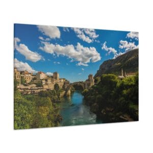 Bosna Hersek Mostar Köprüsü kanvas tablo
