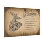 Mevlana Öğütleri kanvas tablo